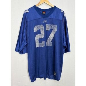 New York Giants #27 Ron Dayne Team Jersey Mens Blue‎ Vintage 90s Nike XL FADED